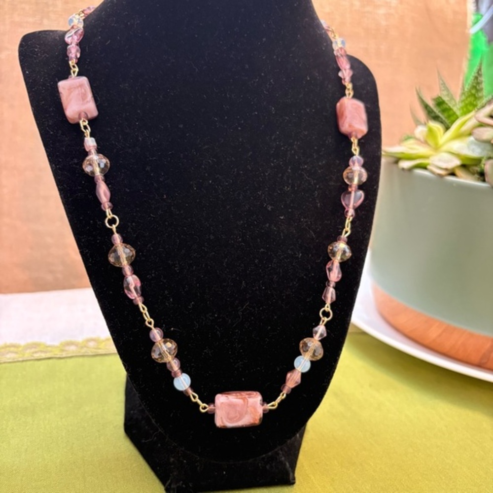 Artisan Made Glass Beaded Necklace